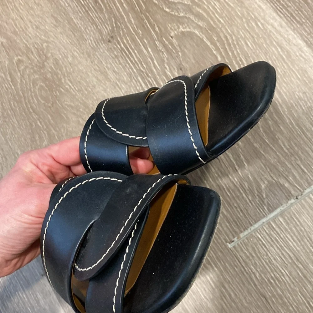 Chloe Black Leather Sandals - euro size 40 - Picture 5 of 5